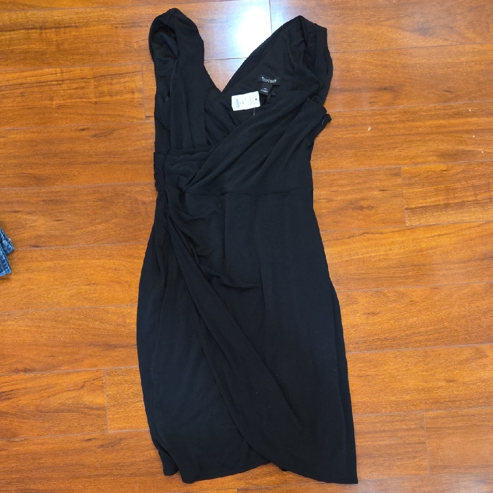 White House Black Market Black Asymmetrical Dress